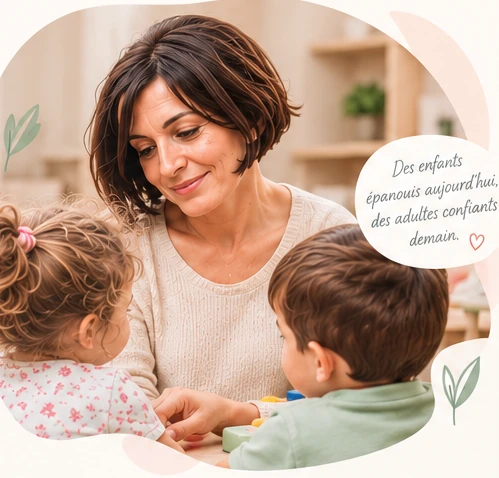 Une activité partagée avec les enfants, dans l’ambiance chaleureuse de Ma Nounou Gio